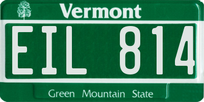 VT license plate EIL814