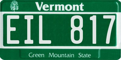 VT license plate EIL817