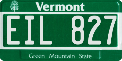 VT license plate EIL827