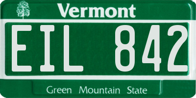 VT license plate EIL842