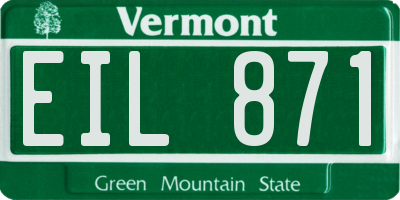 VT license plate EIL871