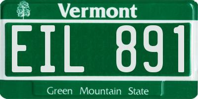 VT license plate EIL891