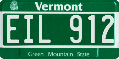 VT license plate EIL912