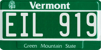 VT license plate EIL919
