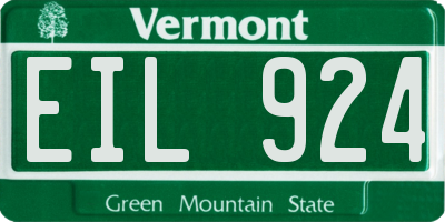 VT license plate EIL924