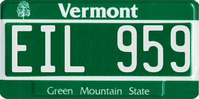VT license plate EIL959