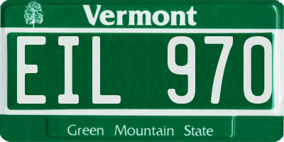 VT license plate EIL970