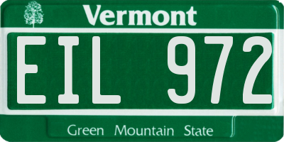 VT license plate EIL972
