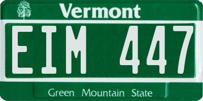 VT license plate EIM447