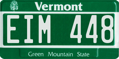 VT license plate EIM448