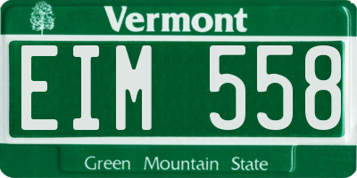 VT license plate EIM558