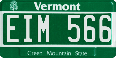 VT license plate EIM566