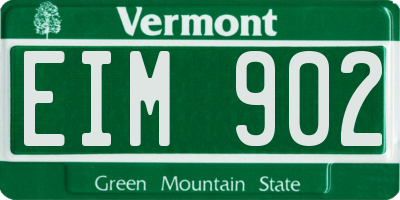 VT license plate EIM902