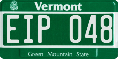 VT license plate EIP048