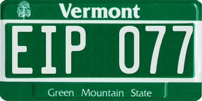 VT license plate EIP077