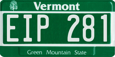 VT license plate EIP281