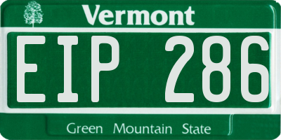 VT license plate EIP286