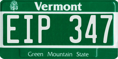 VT license plate EIP347