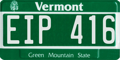 VT license plate EIP416