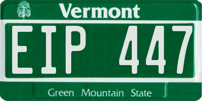 VT license plate EIP447