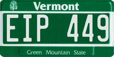VT license plate EIP449