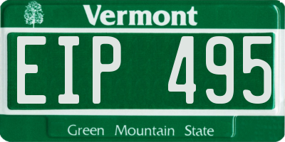 VT license plate EIP495