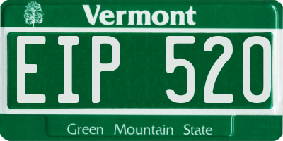 VT license plate EIP520