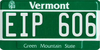 VT license plate EIP606