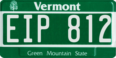 VT license plate EIP812