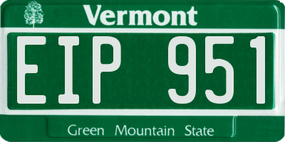 VT license plate EIP951