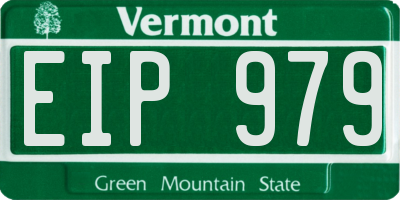 VT license plate EIP979