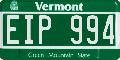 VT license plate EIP994