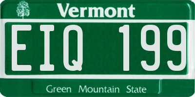 VT license plate EIQ199