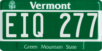 VT license plate EIQ277