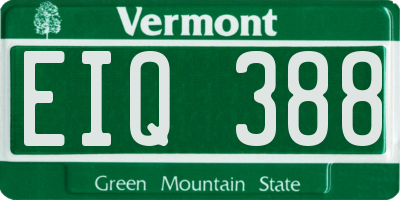 VT license plate EIQ388