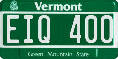 VT license plate EIQ400