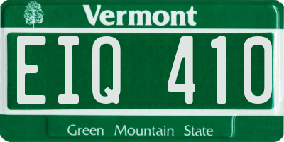 VT license plate EIQ410