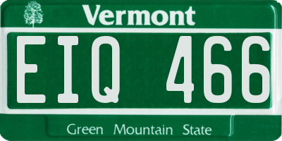 VT license plate EIQ466