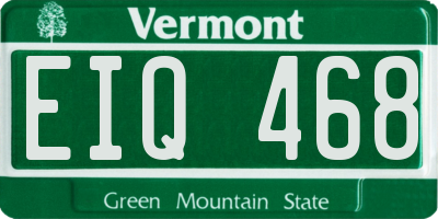VT license plate EIQ468