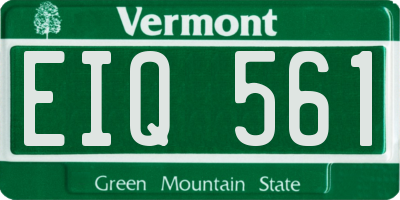 VT license plate EIQ561