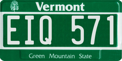 VT license plate EIQ571