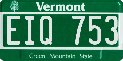 VT license plate EIQ753