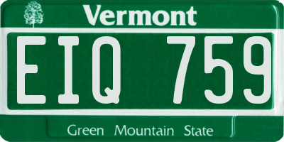 VT license plate EIQ759