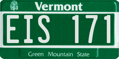 VT license plate EIS171