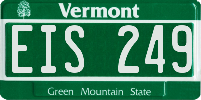 VT license plate EIS249
