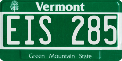 VT license plate EIS285