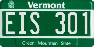 VT license plate EIS301