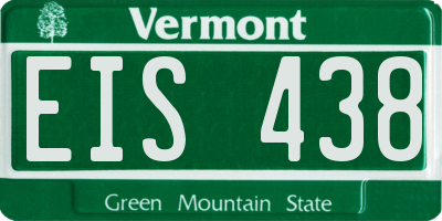 VT license plate EIS438