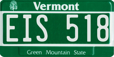VT license plate EIS518