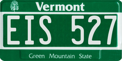 VT license plate EIS527